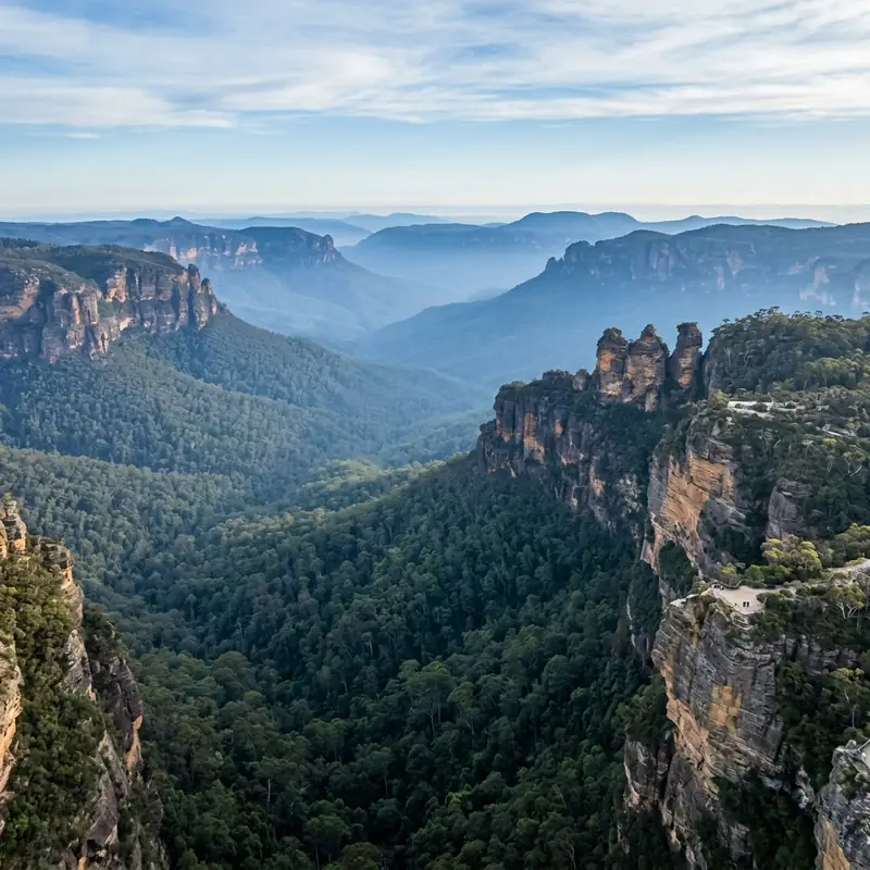 Blue Mountains NSW with Three Sisters rock formation